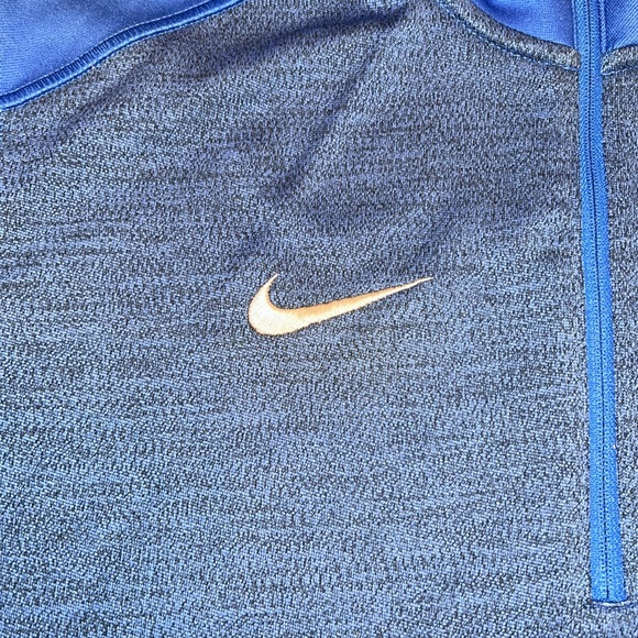 Nike Dri Fit Mens Coaches 1/2 Zip Blue Pullover - Picture 3 of 11
